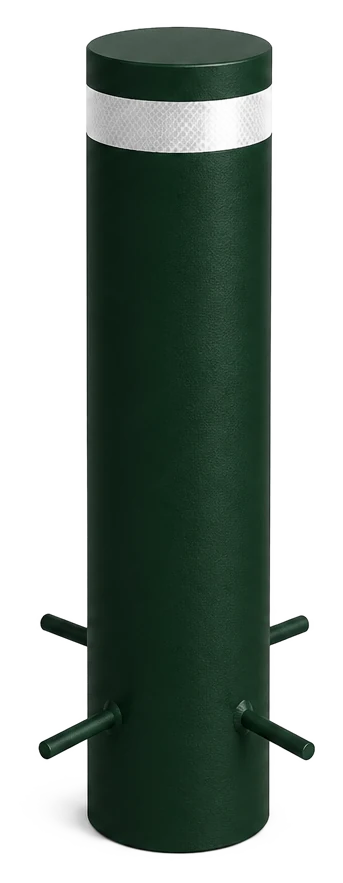 Bolardo de seguridad verde
