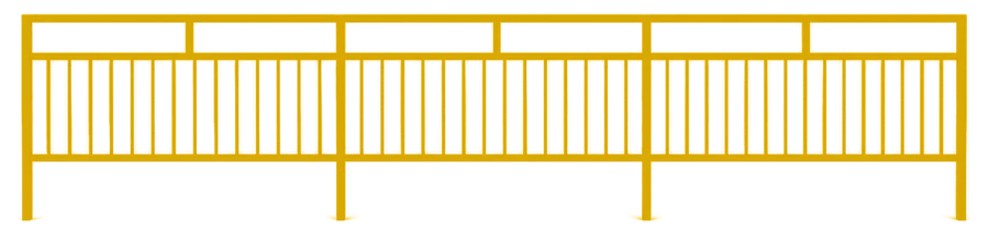 Valla peatonal CONASET amarilla